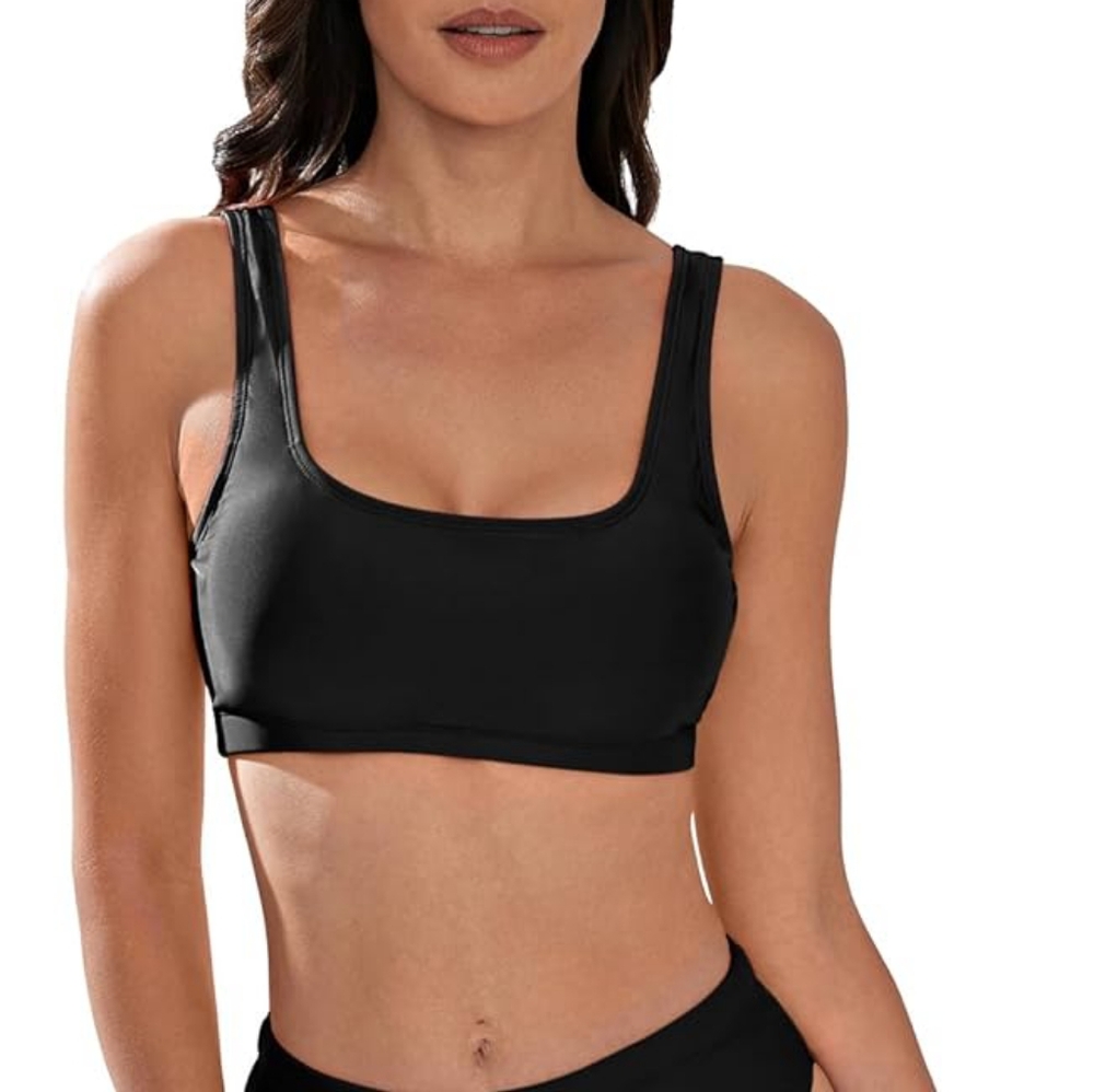 NWOT Basic Black Swim Top